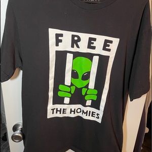 ALab Free The Homies Alien Tshirt mens L